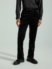 Black Velvet Tuxedo Trousers - Image 1 of 11