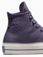 Converse Purple Leather Chuck Taylor All Star Lift Trainers - Image 7 of 7