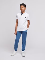 U.S. Polo Assn. Blue Boys Player 3 100% Cotton Joggers - Image 1 of 6