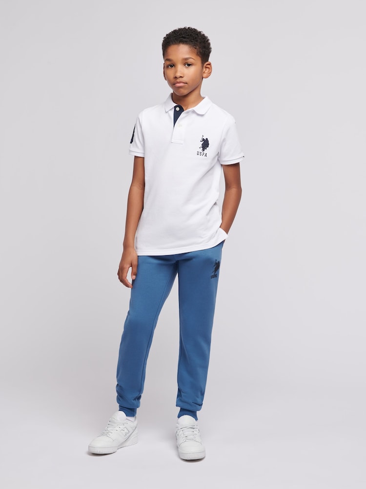 U.S. Polo Assn. Blue Boys Player 3 100% Cotton Joggers - Image 1 of 6