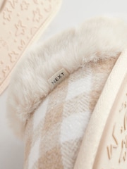 Neutral Check Mule Slippers - Image 6 of 6