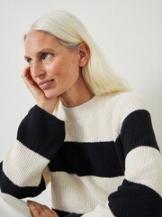 Hush White Konnie Striped Knitted Jumper - Image 5 of 6