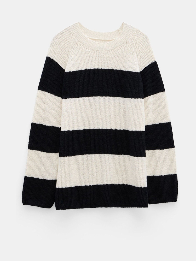 Hush White Konnie Striped Knitted Jumper - Image 6 of 6