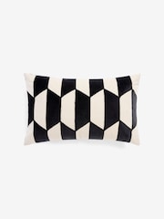 Monochrome Blakey Velvet Cushion - Image 3 of 5