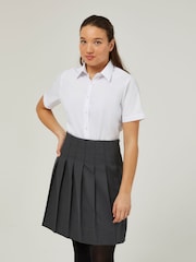 Trutex White Regular Fit Short Sleeve 2 Pack School Shirts - Image 1 of 7