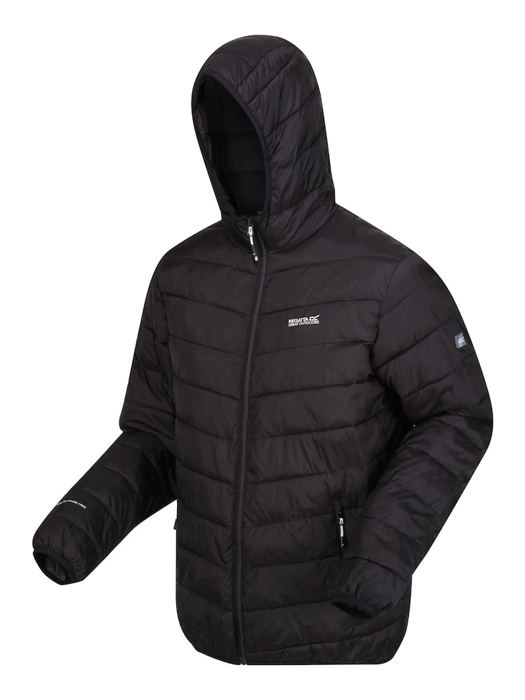 Regatta Black Hooded Hillpack II Lightweight Padded Jacket - Image 9 of 9