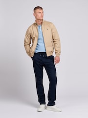 U.S. Polo Assn. Brown Mens 100% Cotton Twill Harrington Jacket - Image 3 of 8