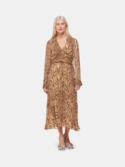 Whistles Animal Serpent Midi Dress - Image 1 of 5