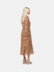Whistles Animal Serpent Midi Dress - Image 2 of 5