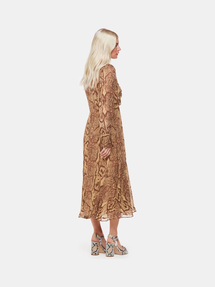 Whistles Animal Serpent Midi Dress - Image 2 of 5