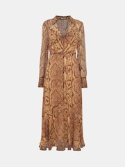 Whistles Animal Serpent Midi Dress - Image 5 of 5