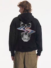 Religion Black Distorted Skull Hoodie - Image 2 of 4