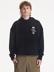 Religion Black Distorted Skull Hoodie - Image 3 of 4