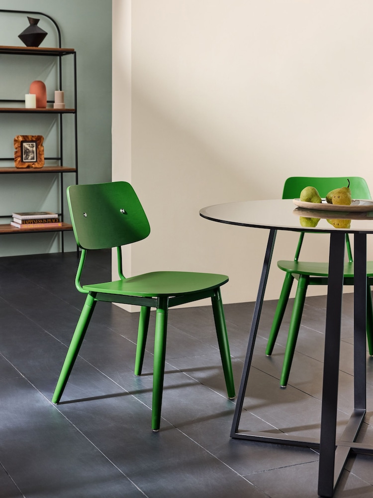 MADE.COM Set of 2 Green Airi Dining Chairs - Image 1 of 6
