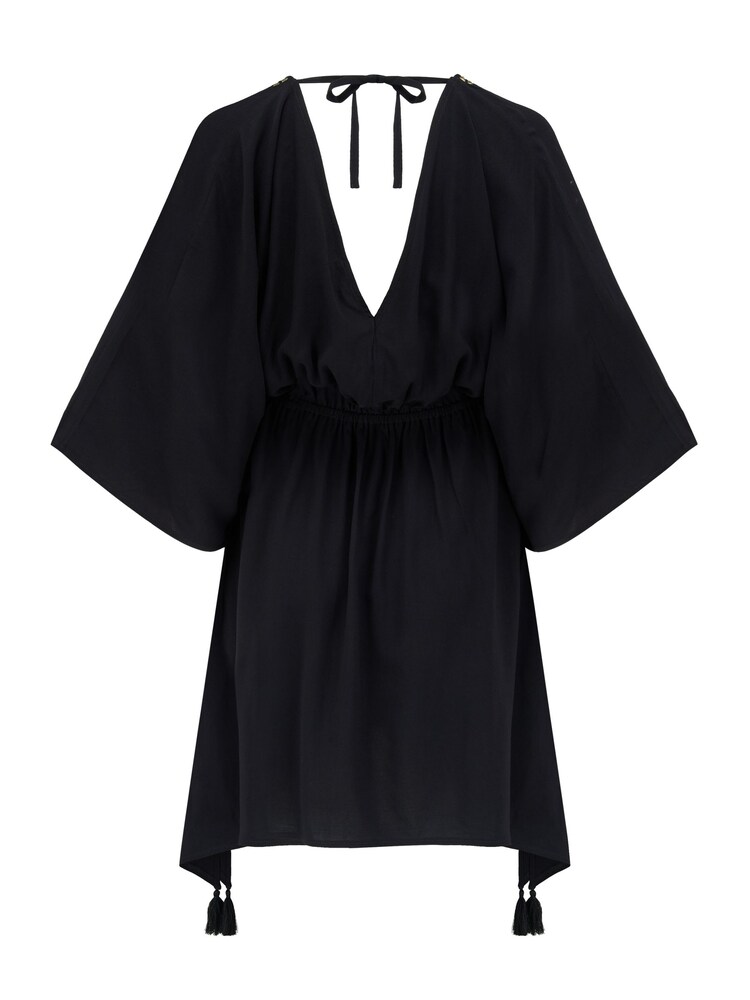 Pour Moi Black LENZING™ ECOVERO™ Viscose Hot Fix Kaftan - Image 4 of 4 Pour Moi Black LENZING™ ECOVERO™ Viscose Hot Fix Kaftan - Image 4 of 4