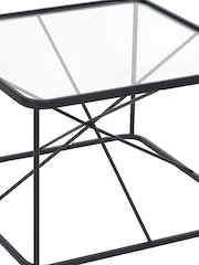 Pacific Glass and Black Roxy Metal Coffee Table - Image 5 of 6
