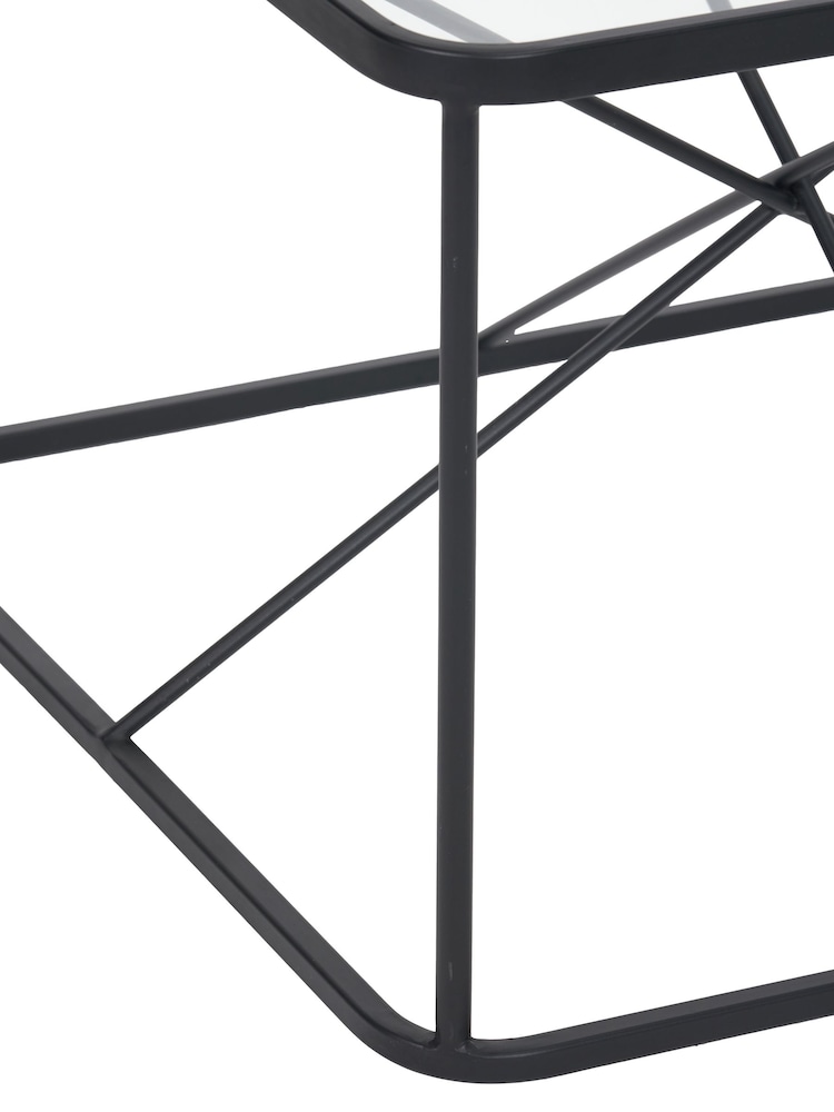 Pacific Glass and Black Roxy Metal Coffee Table - Image 6 of 6