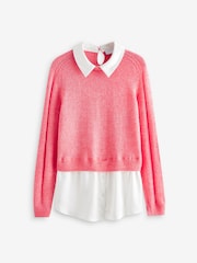 Pink Mock Layer Jumper - Image 1 of 1