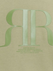 River Island Green Boys 100% Cotton Sweat Shorts Set - Image 5 of 5