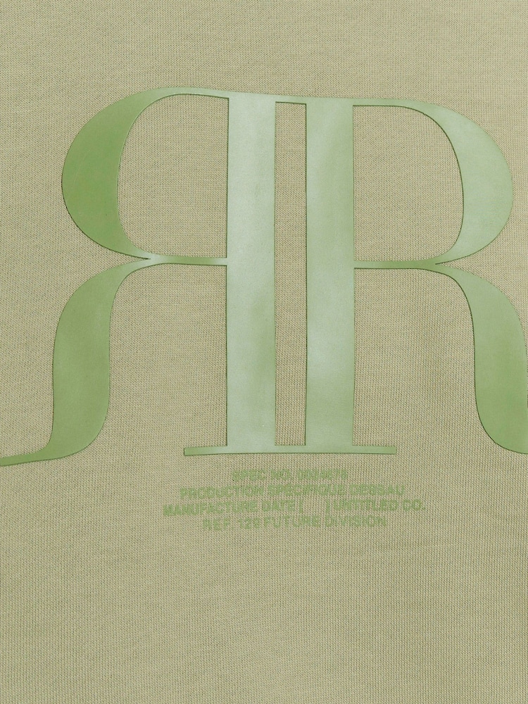 River Island Green Boys 100% Cotton Sweat Shorts Set - Image 5 of 5