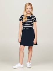 Tommy Hilfiger Blue Essential Skater Dress - Image 1 of 5