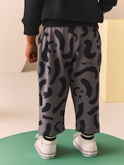 Grey Patterned Jersey 100% Cotton Joggers (3mths-7yrs) - Image 3 of 7