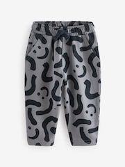 Grey Patterned Jersey 100% Cotton Joggers (3mths-7yrs) - Image 4 of 7