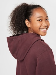 Nike Burgundy Red Club Fleece Stack Logo Hoodie - Image 5 of 6