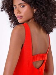 Dusk Orange Cut Out Twist Detail Stretch Dress - Image 5 of 5
