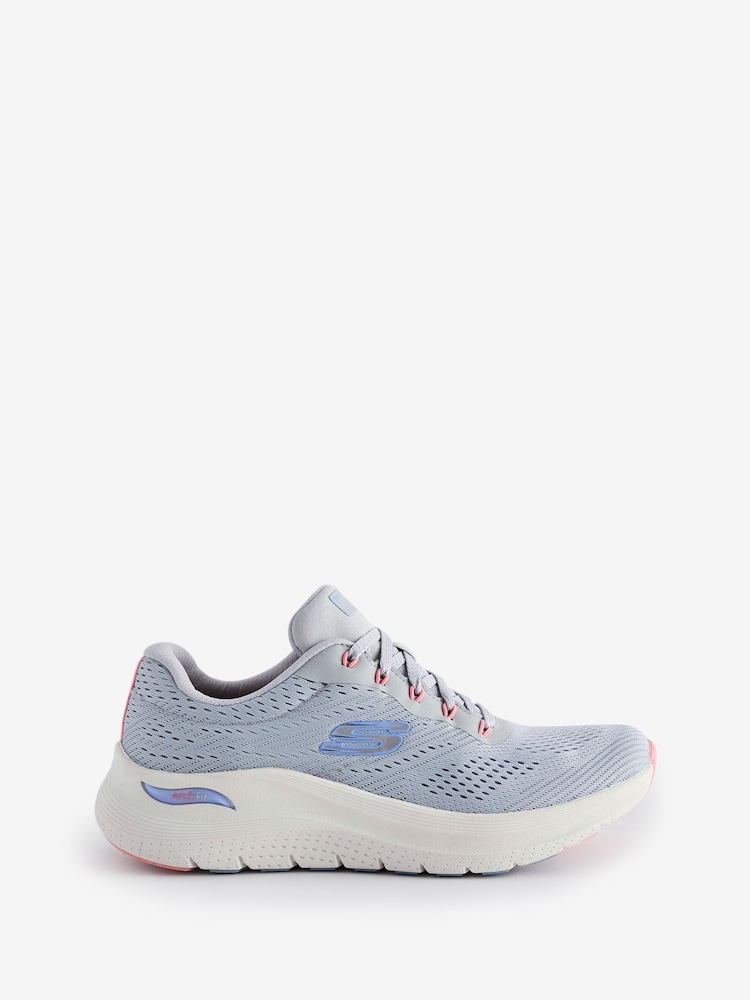 Skechers Grey Arch Fit 2.0 Big League Trainers - Image 1 of 5 Skechers Grey Arch Fit 2.0 Big League Trainers - Image 1 of 5
