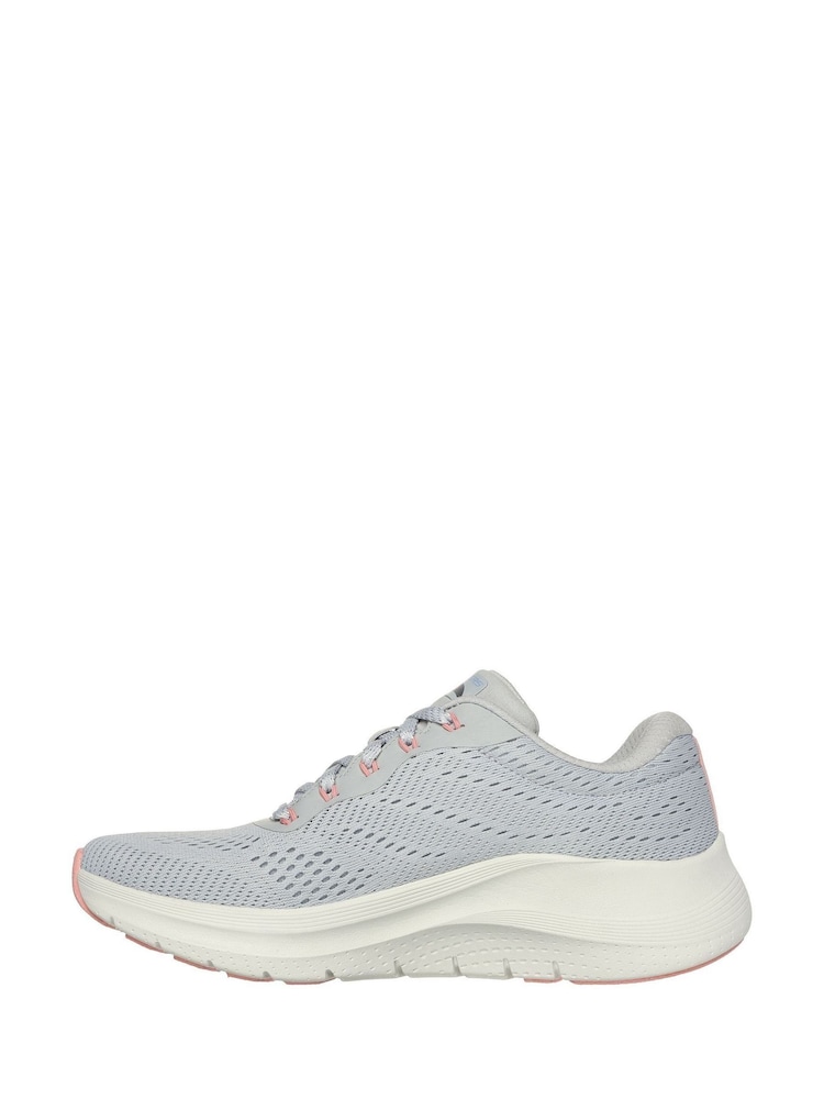 Skechers Grey Arch Fit 2.0 Big League Trainers - Image 2 of 5 Skechers Grey Arch Fit 2.0 Big League Trainers - Image 2 of 5