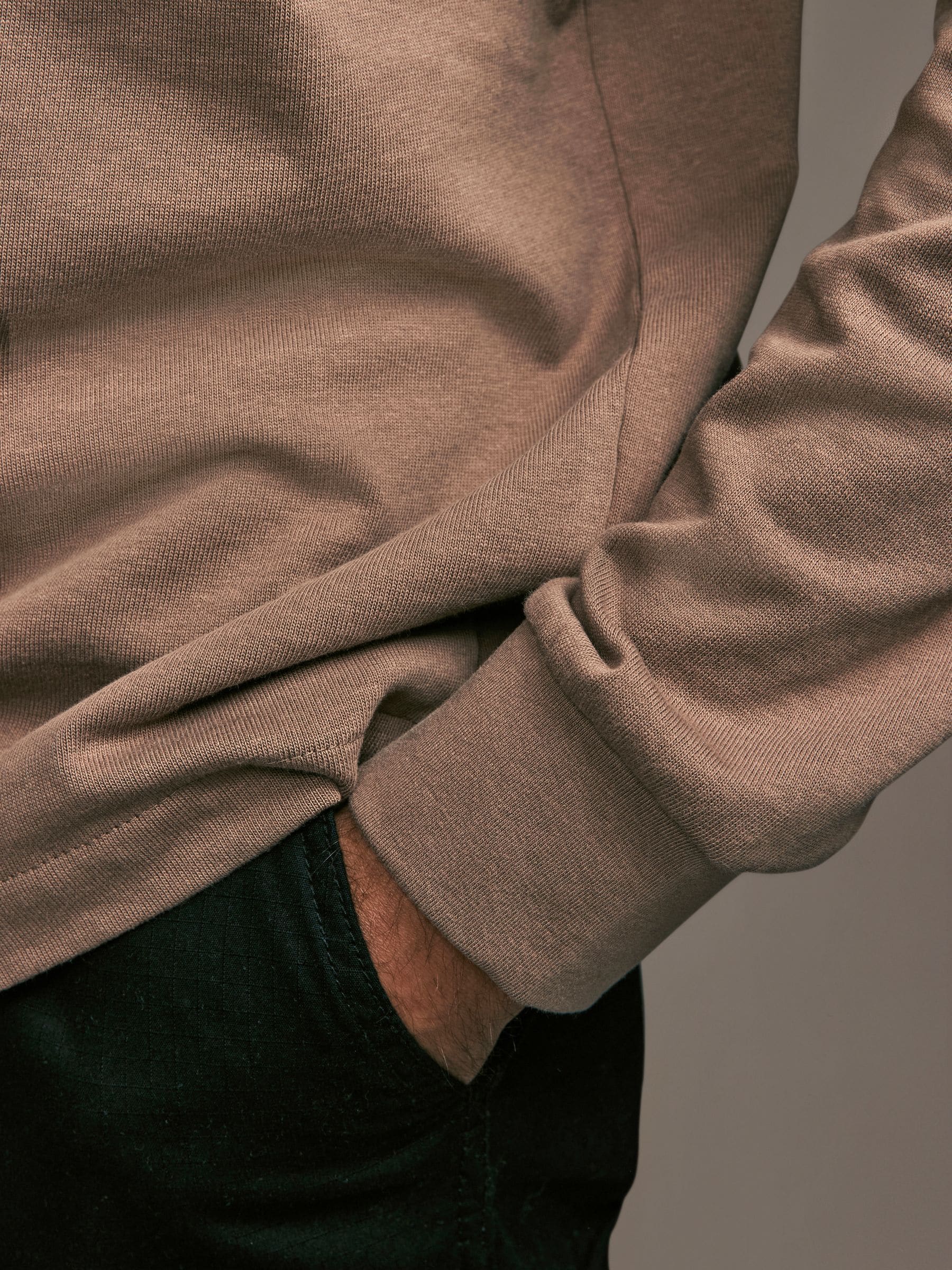 Buy Stone Relaxed Fit Long Sleeve Heavyweight Back Print