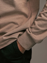 kameno siva - Relaxed Fit dolg rokav; z dolgimi rokavi Heavyweight Back potisk; vzorec Graphic 100% Cotton majica - Slika 6 iz 9