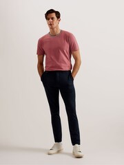 Ted Baker Pink Slim Fit Rousel Jacquard T-Shirt - Image 2 of 6