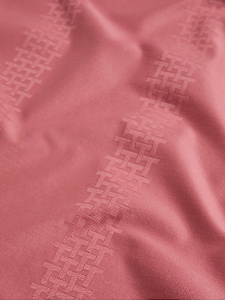 Ted Baker Pink Slim Fit Rousel Jacquard T-Shirt - Image 6 of 6