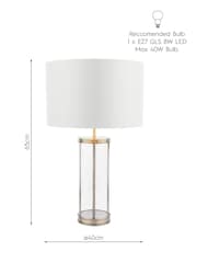 Laura Ashley Antique Brass Harrington Table Large Lamp - Image 6 of 6