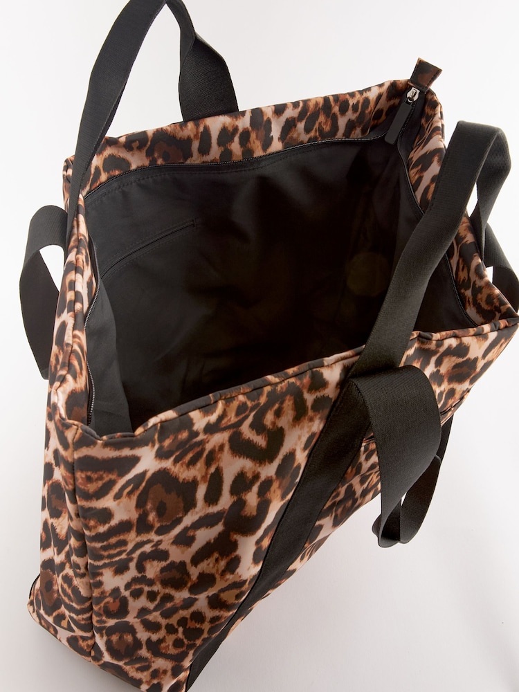 Leopard Print Open Tote Bag - Image 7 of 7