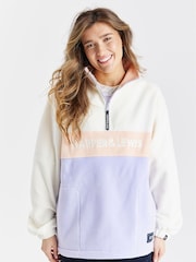 Harper & Lewis Cream April 1/4 Zip Polar Fleece - Image 1 of 9