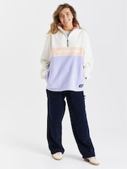 Harper & Lewis Cream April 1/4 Zip Polar Fleece - Image 2 of 9