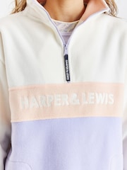 Harper & Lewis Cream April 1/4 Zip Polar Fleece - Image 3 of 9