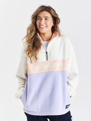 Harper & Lewis Cream April 1/4 Zip Polar Fleece - Image 6 of 9