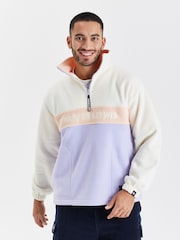 Harper & Lewis Cream April 1/4 Zip Polar Fleece - Image 9 of 9