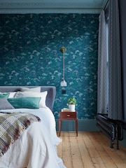 Graham & Brown Denim Flower Press 10M Wallpaper - Image 1 of 4