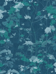 Graham & Brown Denim Flower Press 10M Wallpaper - Image 2 of 4