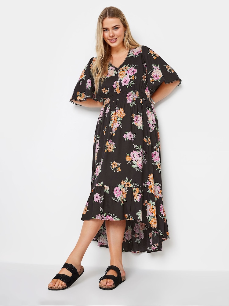 Yours Curve Black High Lo Dress - Image 1 of 5 Yours Curve Black High Lo Dress - Image 1 of 5