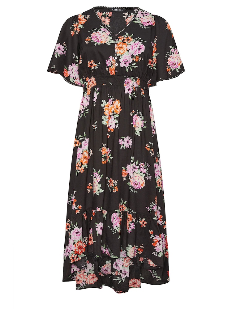 Yours Curve Black High Lo Dress - Image 5 of 5 Yours Curve Black High Lo Dress - Image 5 of 5
