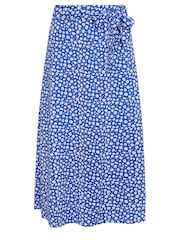 M&Co Blue Printed Belted Mini Skirt - Image 5 of 5