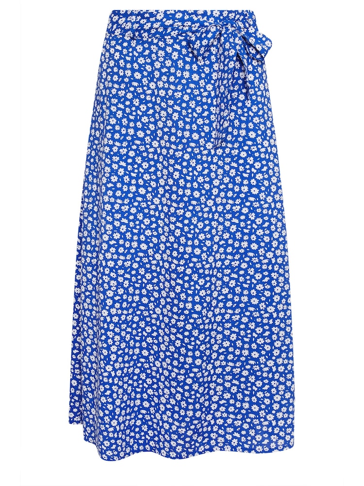 M&Co Blue Printed Belted Mini Skirt - Image 5 of 5
