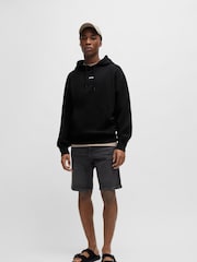 BOSS Black 100% Cotton Terry Hoodie With Contrast Logo - Image 2 of 7
