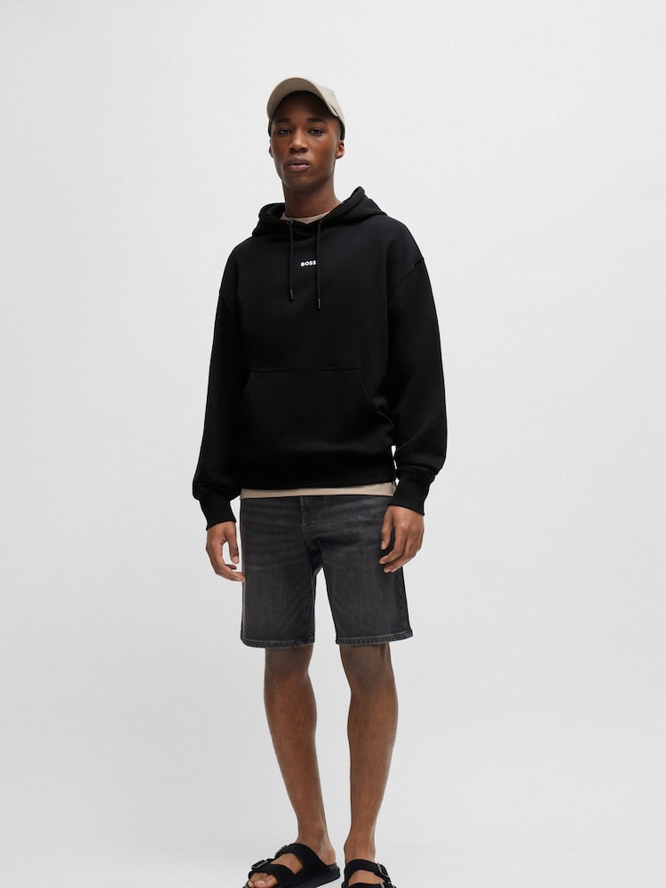 BOSS Black 100% Cotton Terry Hoodie With Contrast Logo - Image 2 of 7